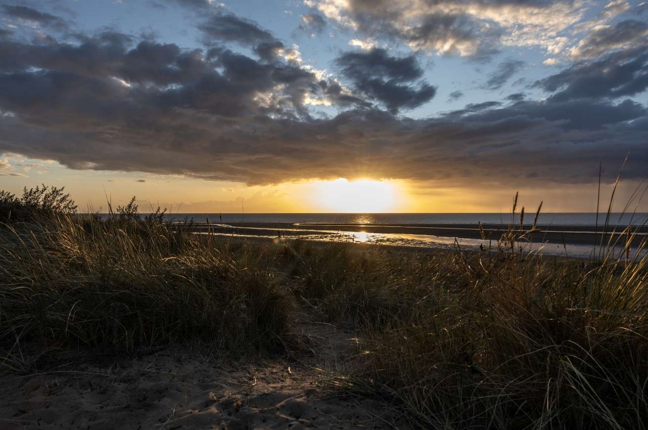 Sunset over the sea